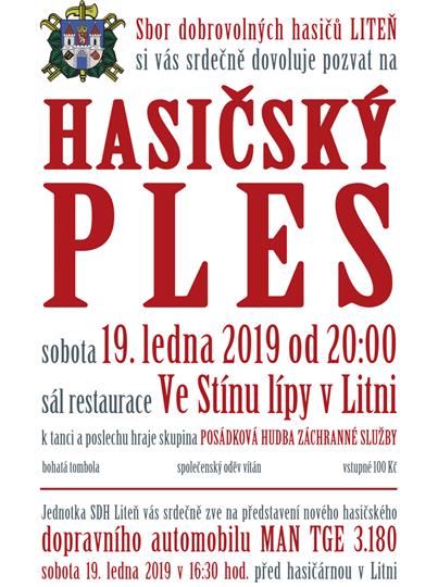 Pozvánka na hasičský ples