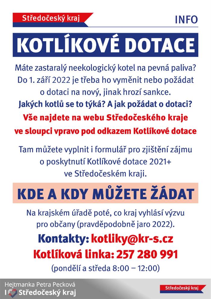 Kotlíkové dotace – informační leták